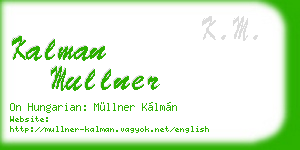 kalman mullner business card