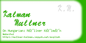 kalman mullner business card